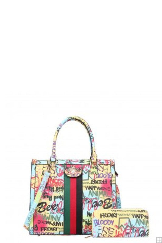 Claire Graffiti Handbag