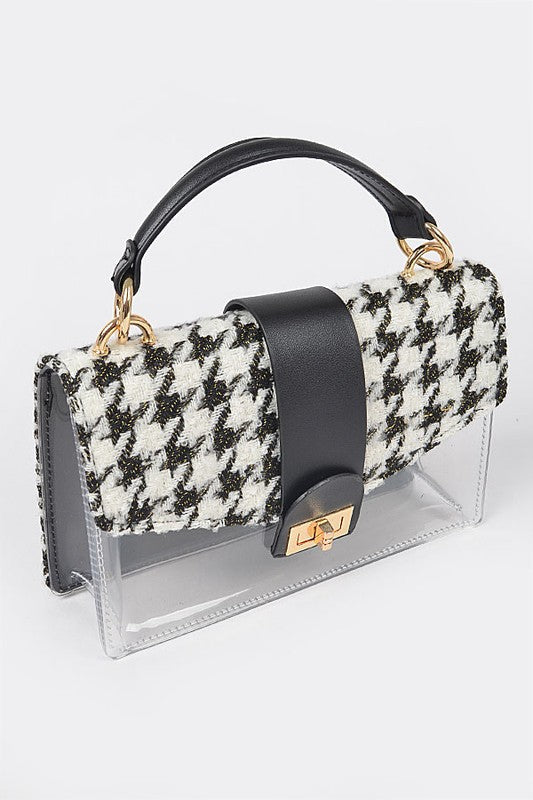 Houndstooth Transparent Purse