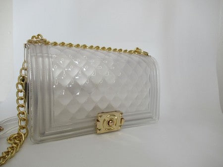 CLEAR QUILT JELLY PURSE