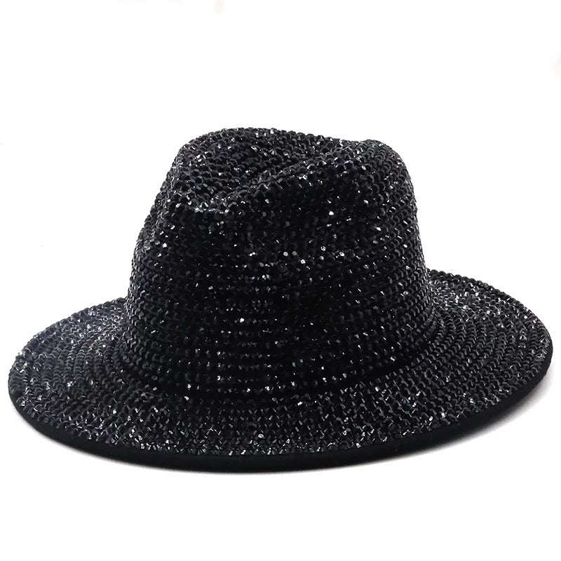 Bling Luxury Fedora Black