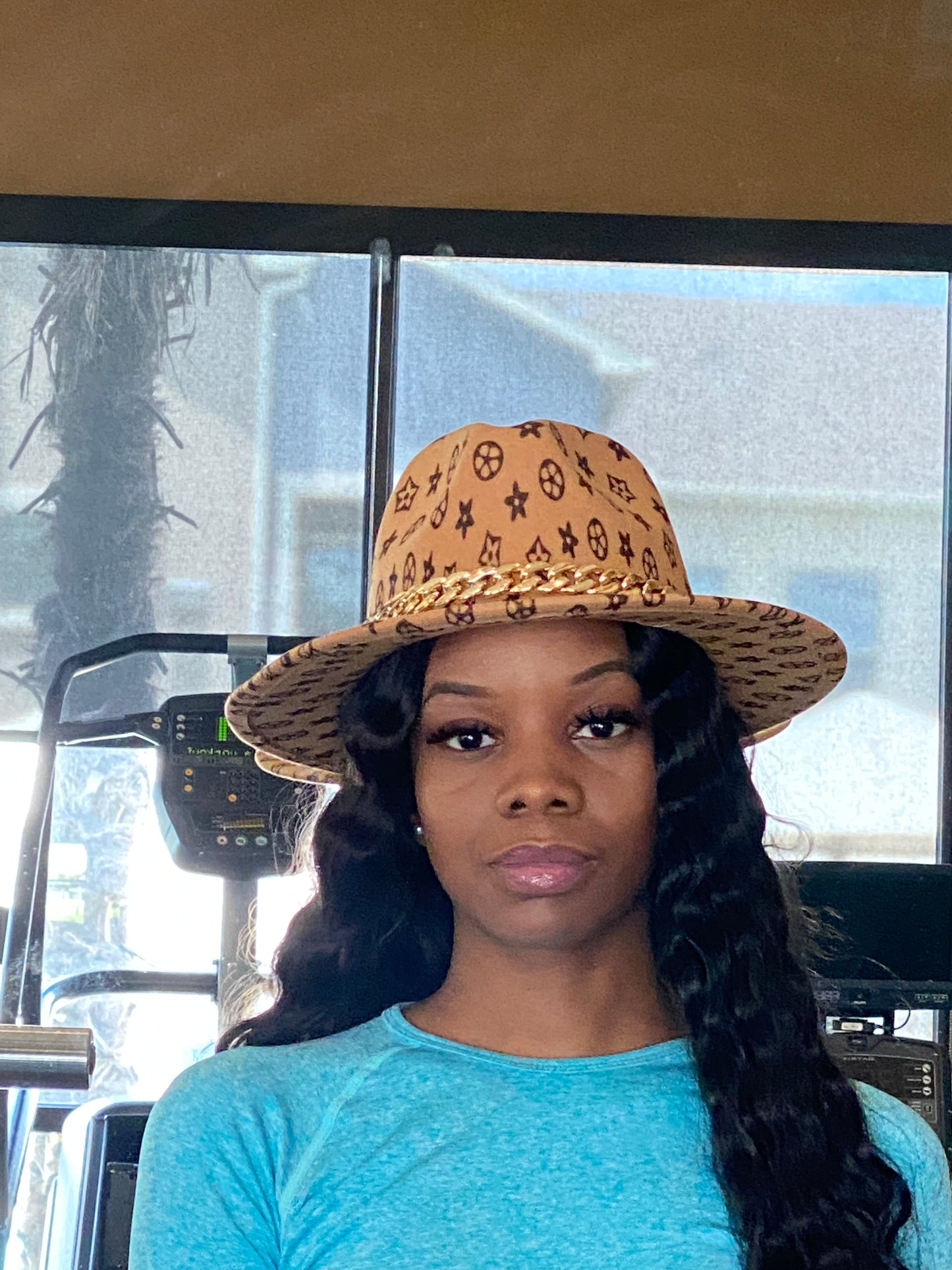 Luxury Chain Fedora Camel SM