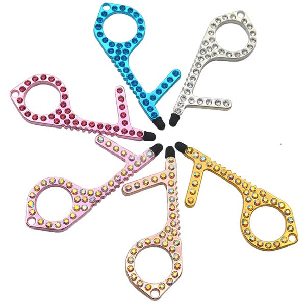 Contactless door opener key chain Pink 2