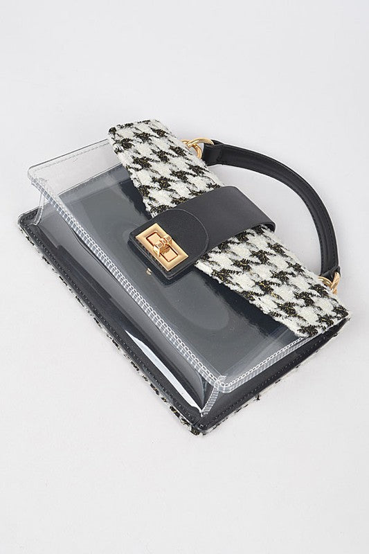 Houndstooth Transparent Purse