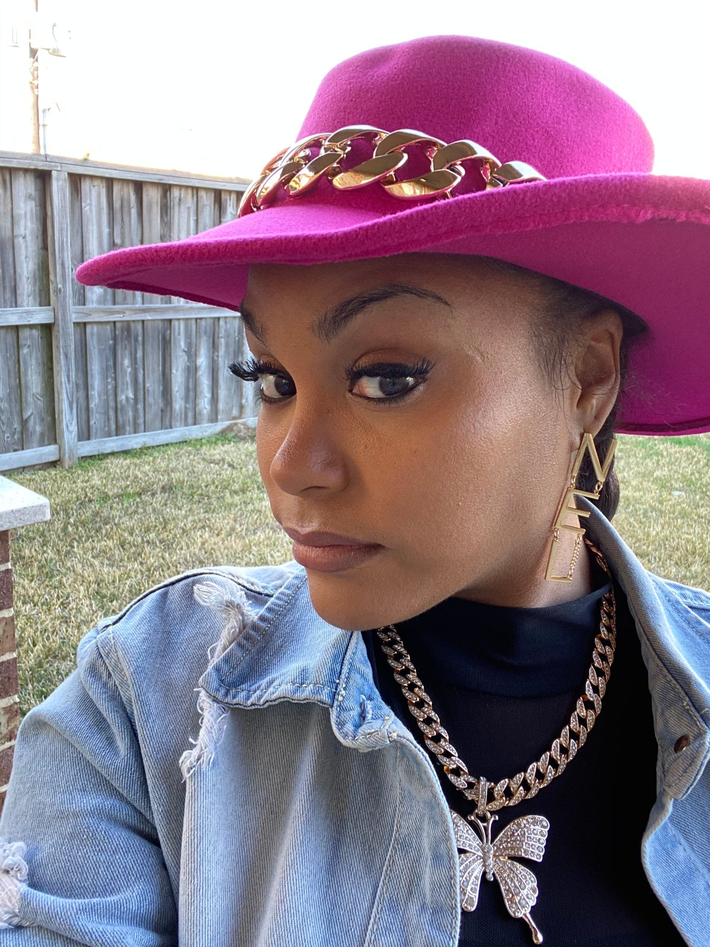 Chain Fedora Fuchsia