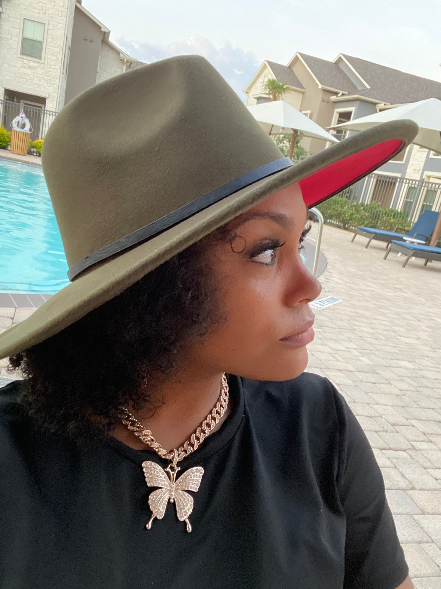 Olive Red Fedora W