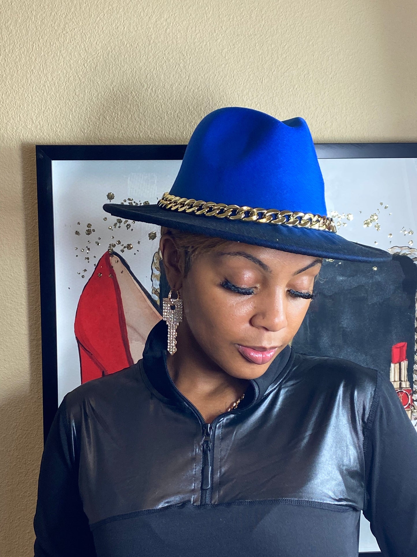 Royal Blue Ombre Fedora