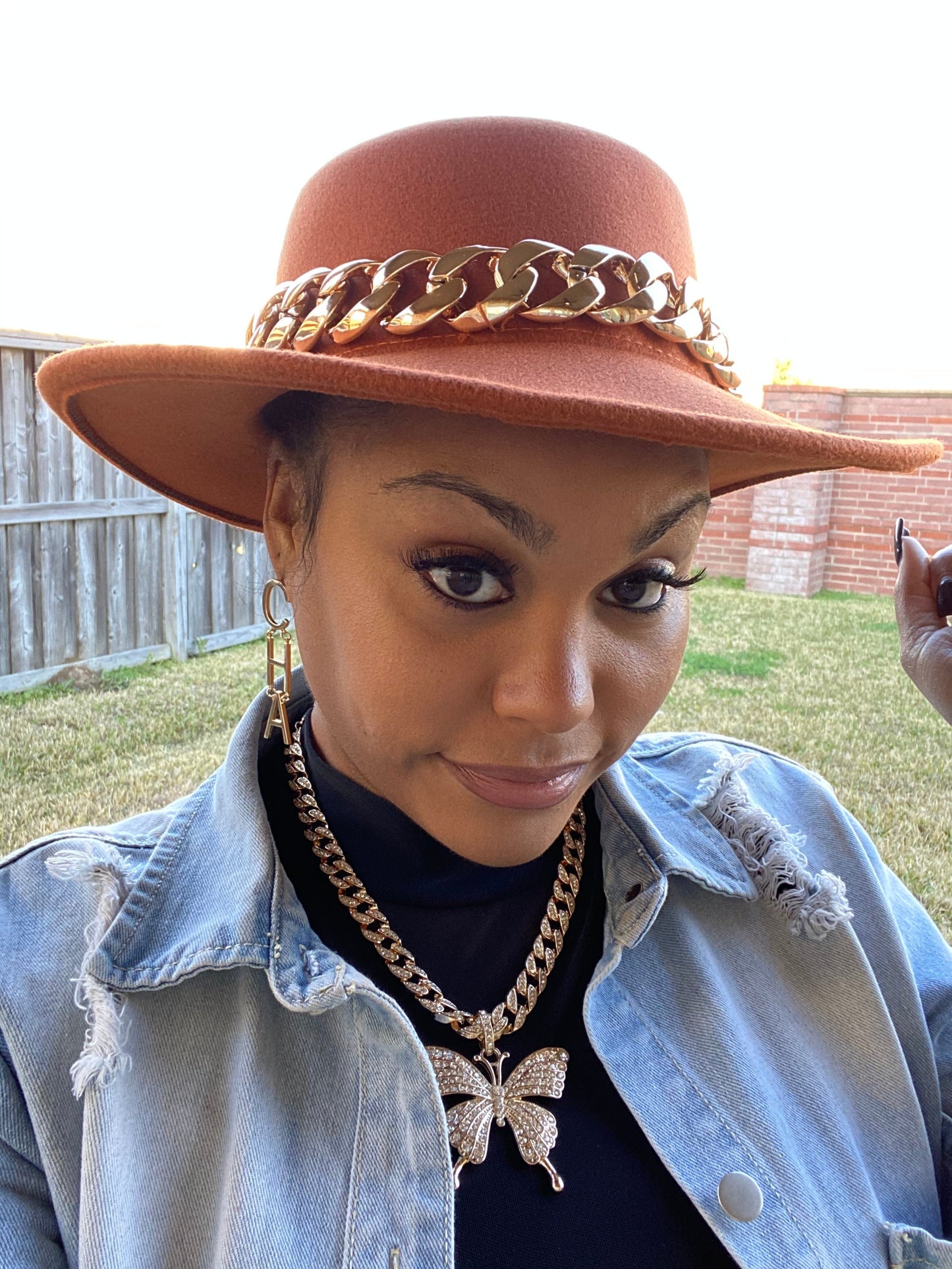 Chain Fedora Tan