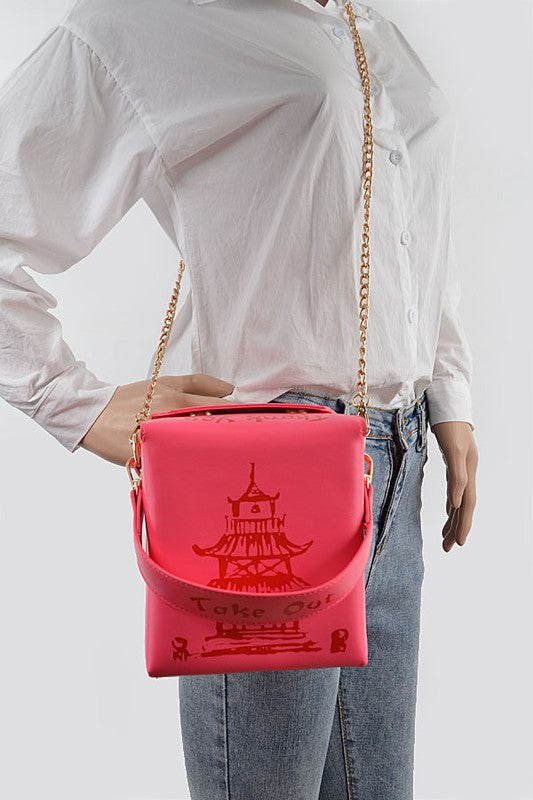 Take Out Box Clutch Neon Green