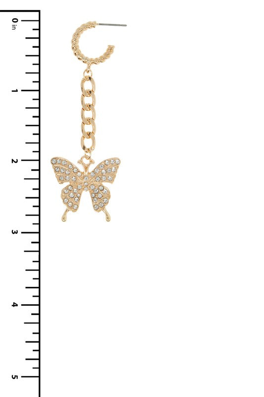 Crystal Butterfly Earrings