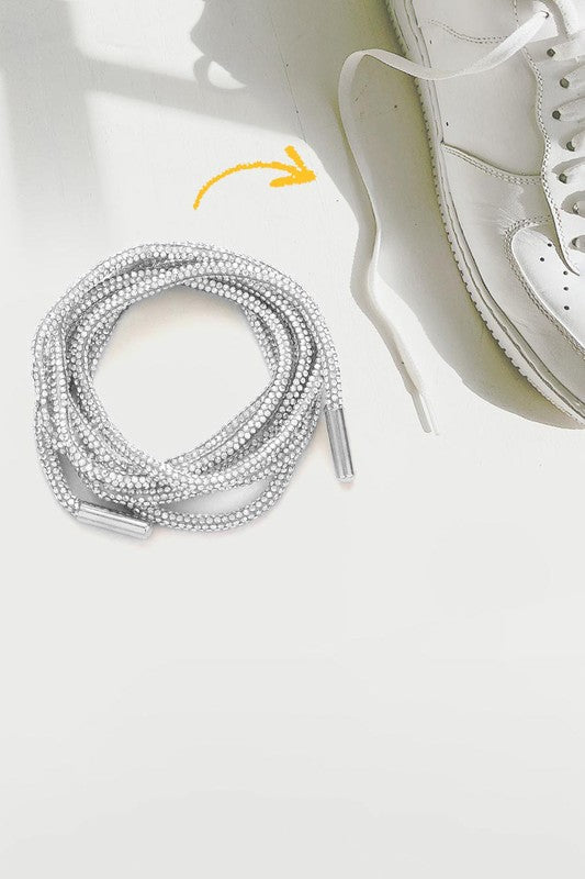 Bling Hoodie Drawstring Rope Silver