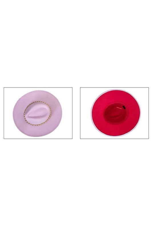 Lilac Red Chain Fedora