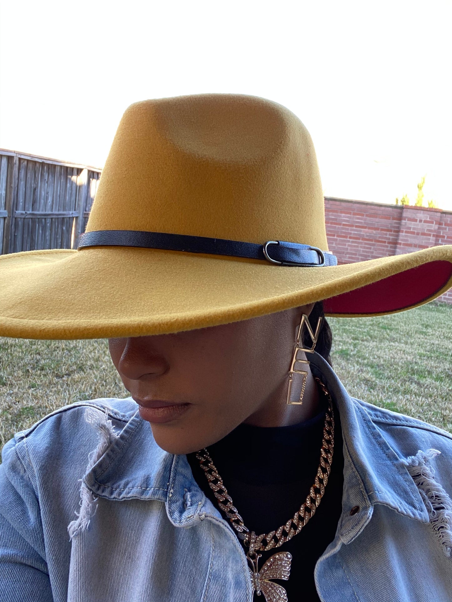 Mustard Red Fedora W