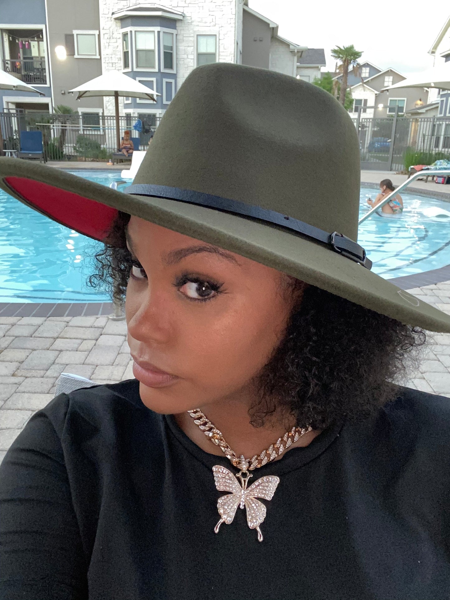 Olive Red Fedora W