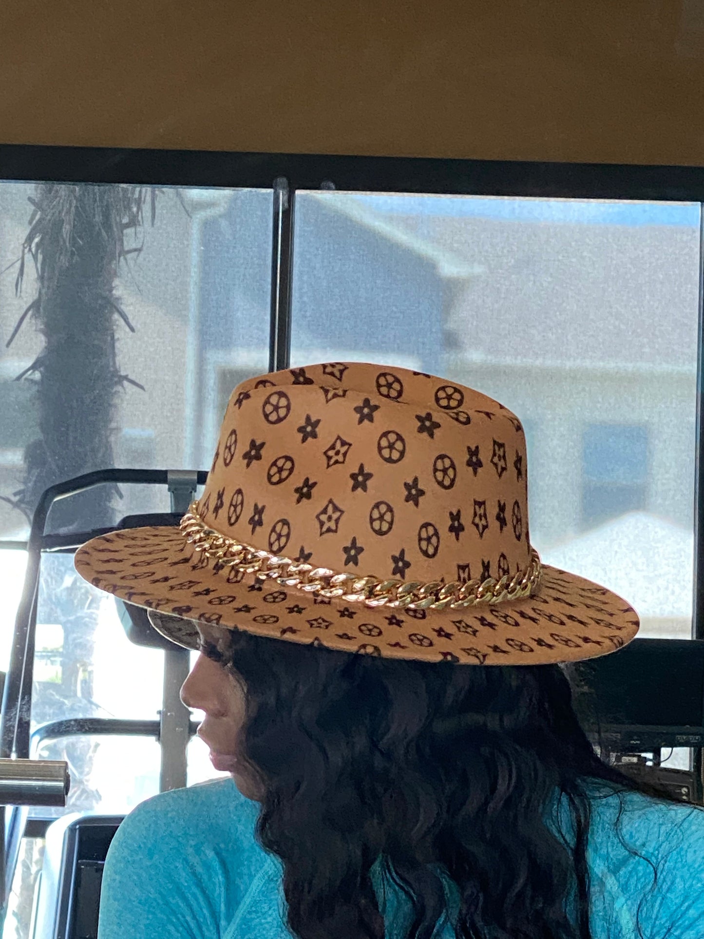 Luxury Chain Fedora Camel SM