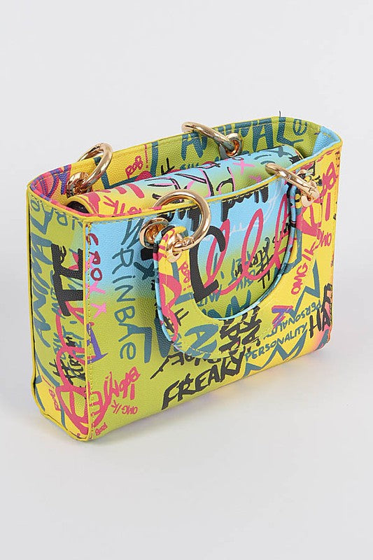 GRAFFITI RAINBOW MINI PURSE