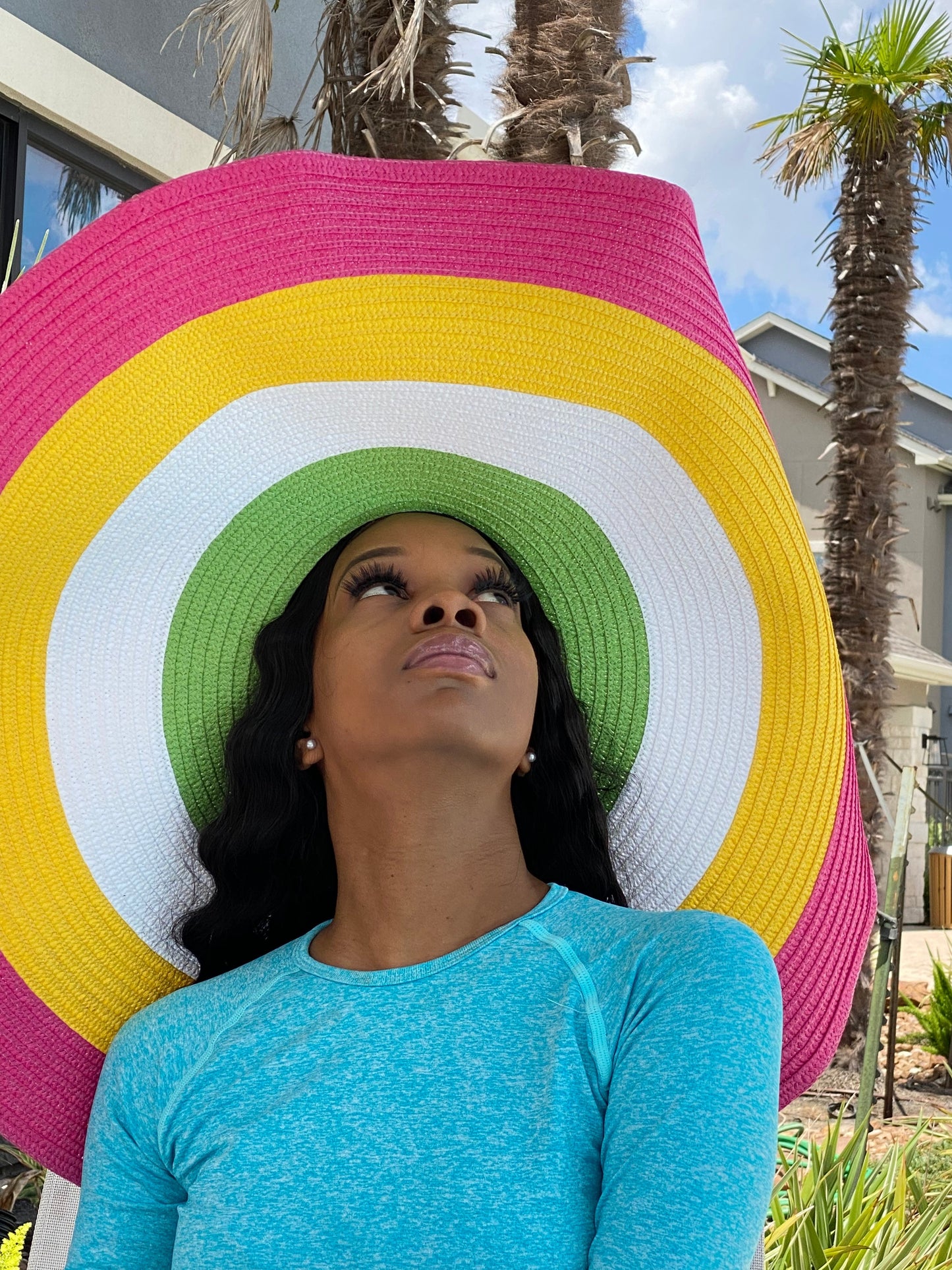 Big Oversized Floppy Sun Hat Multi