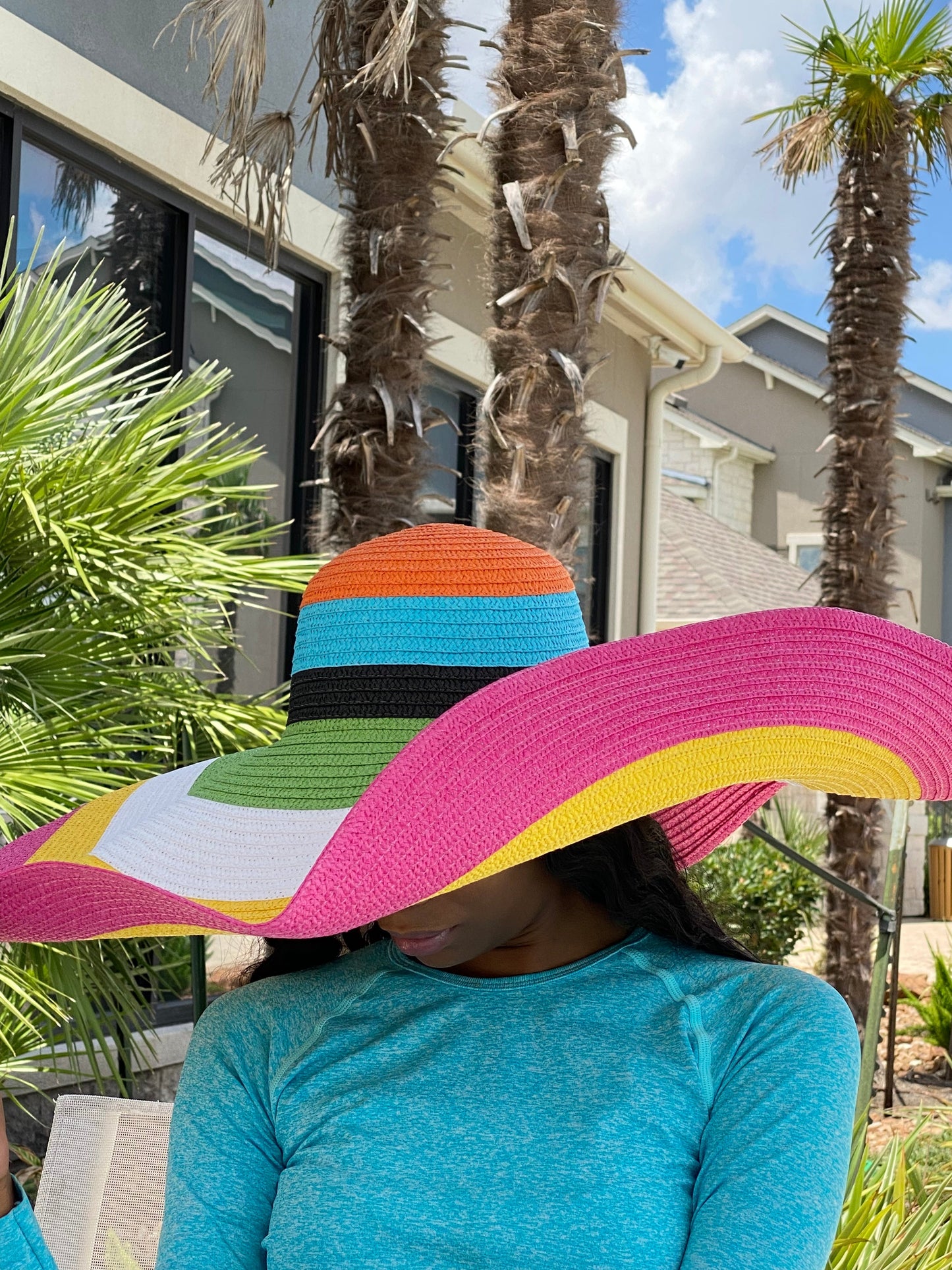 Big Oversized Floppy Sun Hat Multi