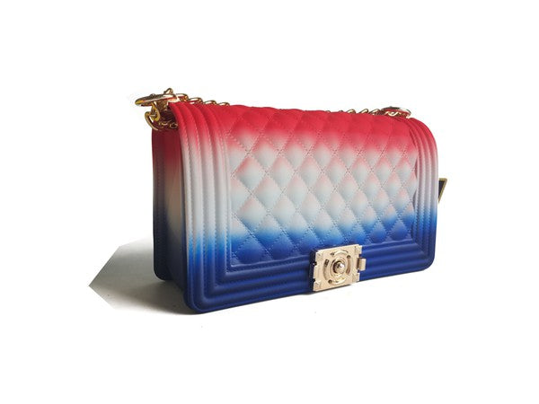 QUILT JELLY PURSE RED BLUE