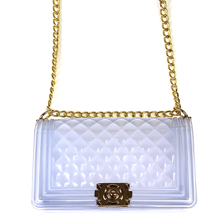 CLEAR QUILT JELLY PURSE