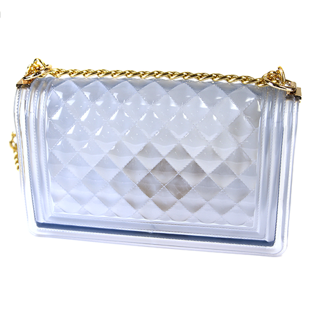 CLEAR QUILT JELLY PURSE