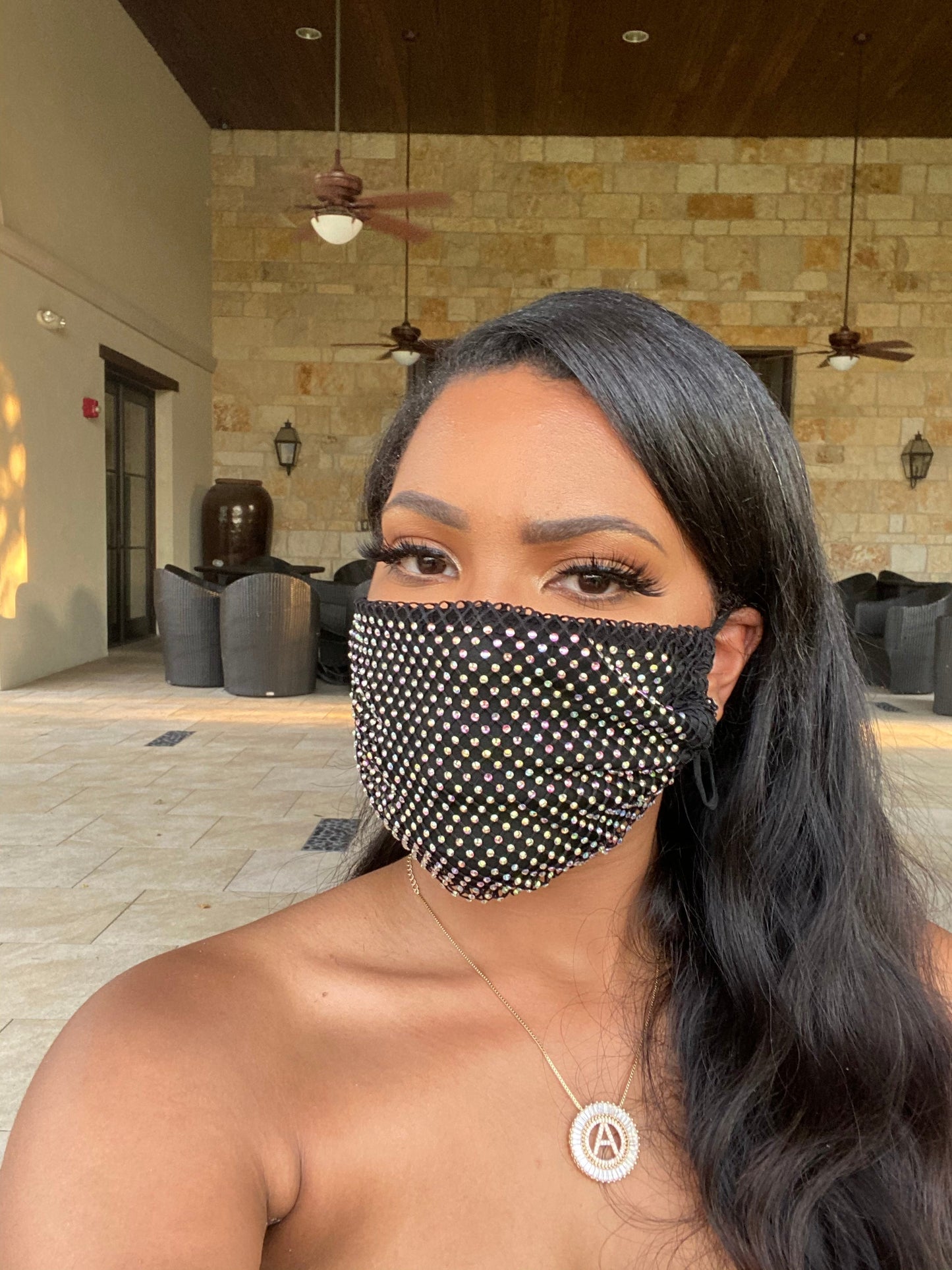 BLINGY MASK Black