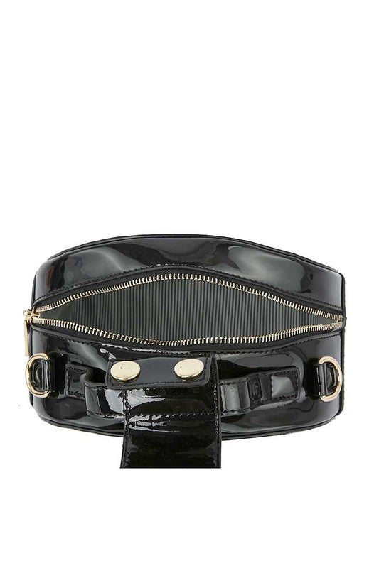 Glossy Telephone Crossbody Yellow