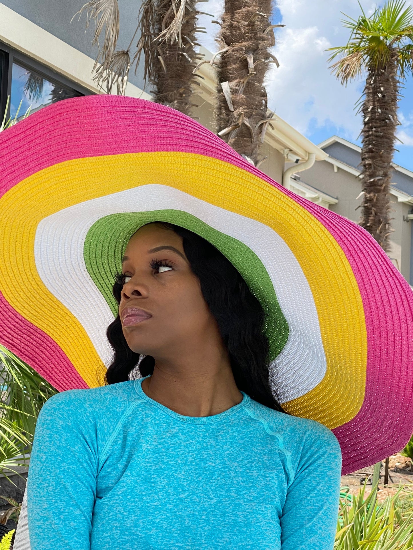 Big Oversized Floppy Sun Hat Multi