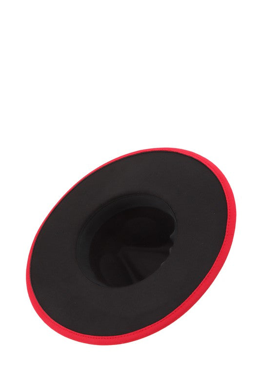 Red Black Chain Fedora