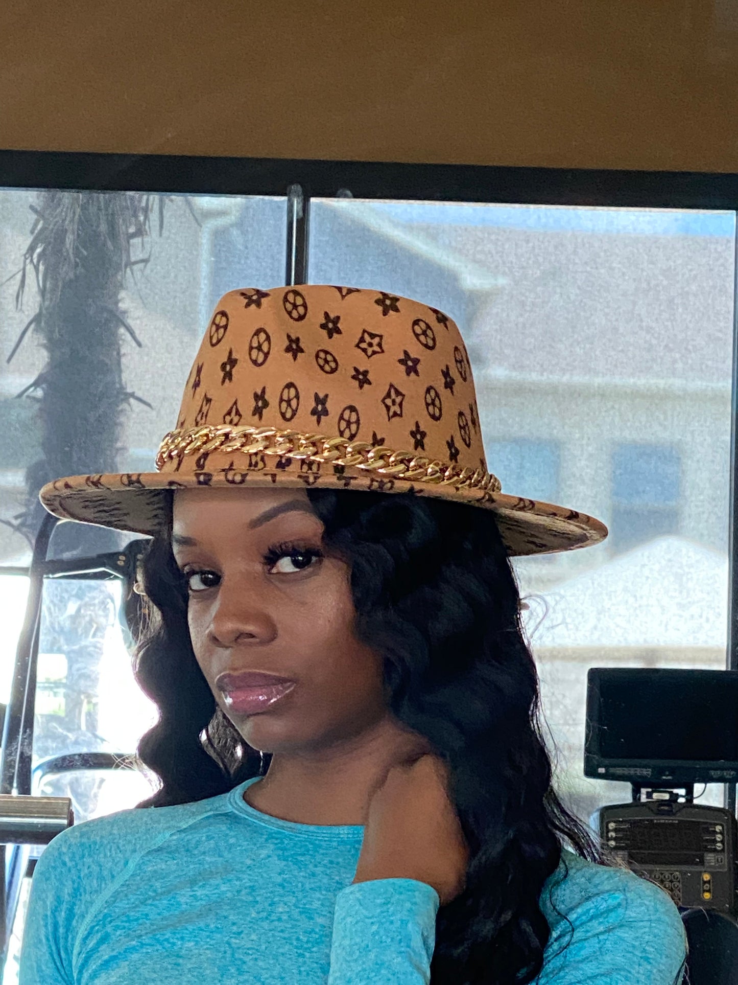 Luxury Chain Fedora Camel SM