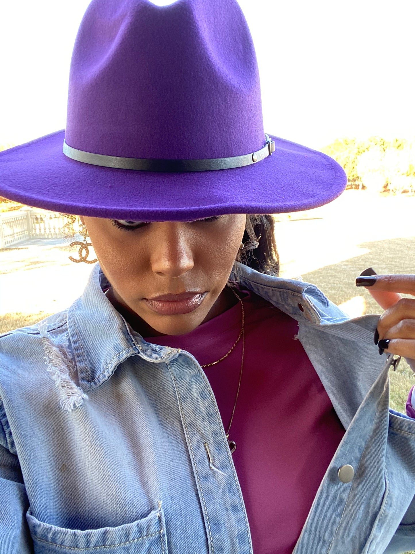 Purple Red Fedora