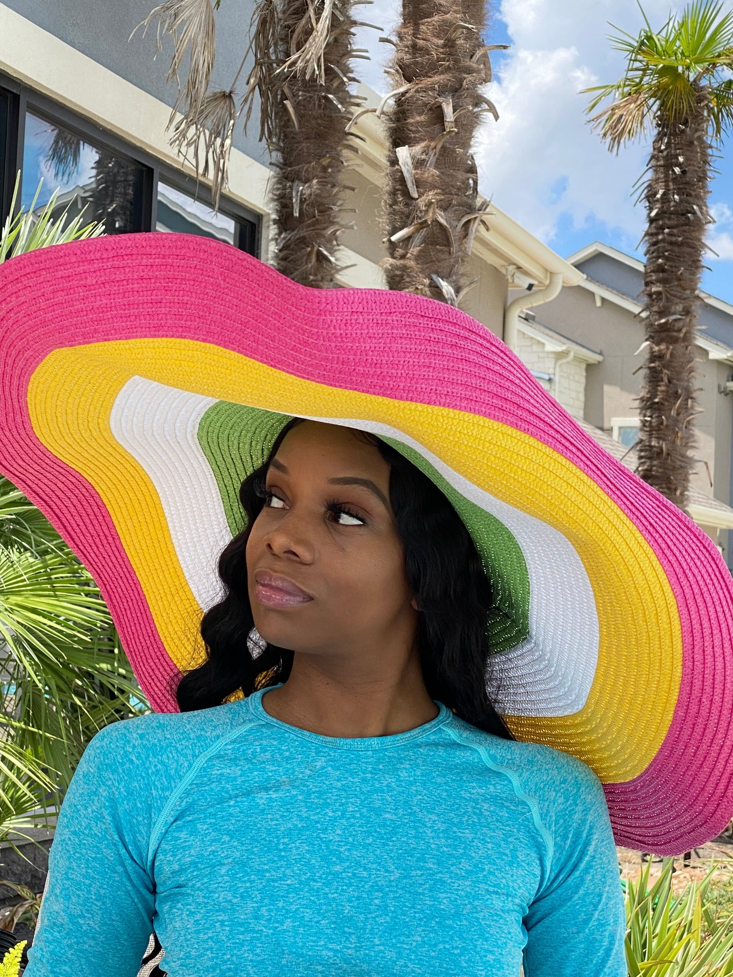 Big Oversized Floppy Sun Hat Multi