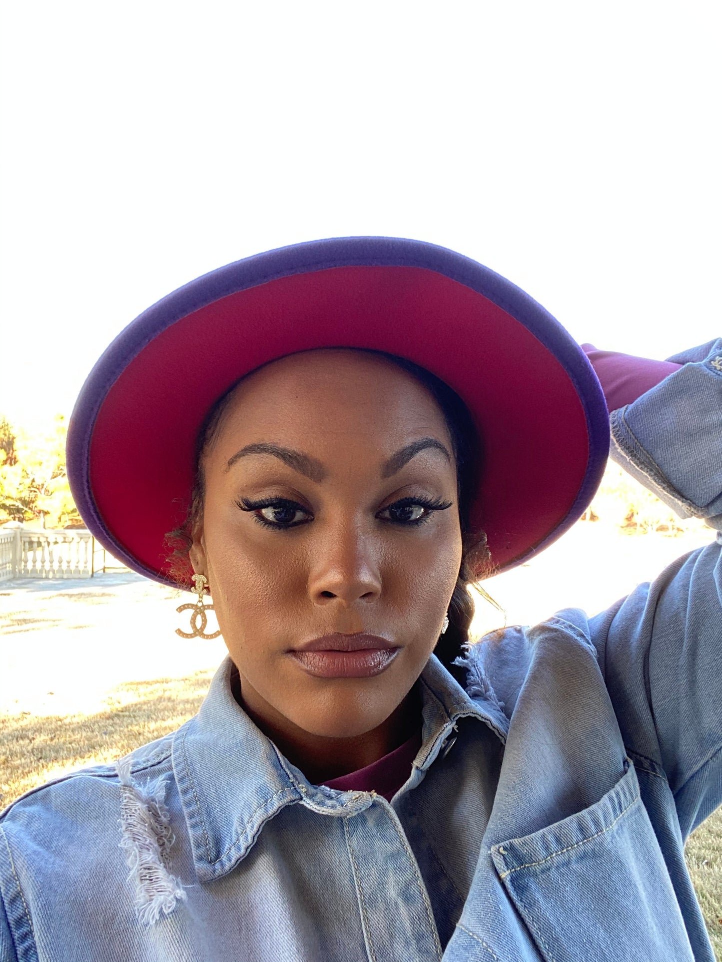 Purple Red Fedora