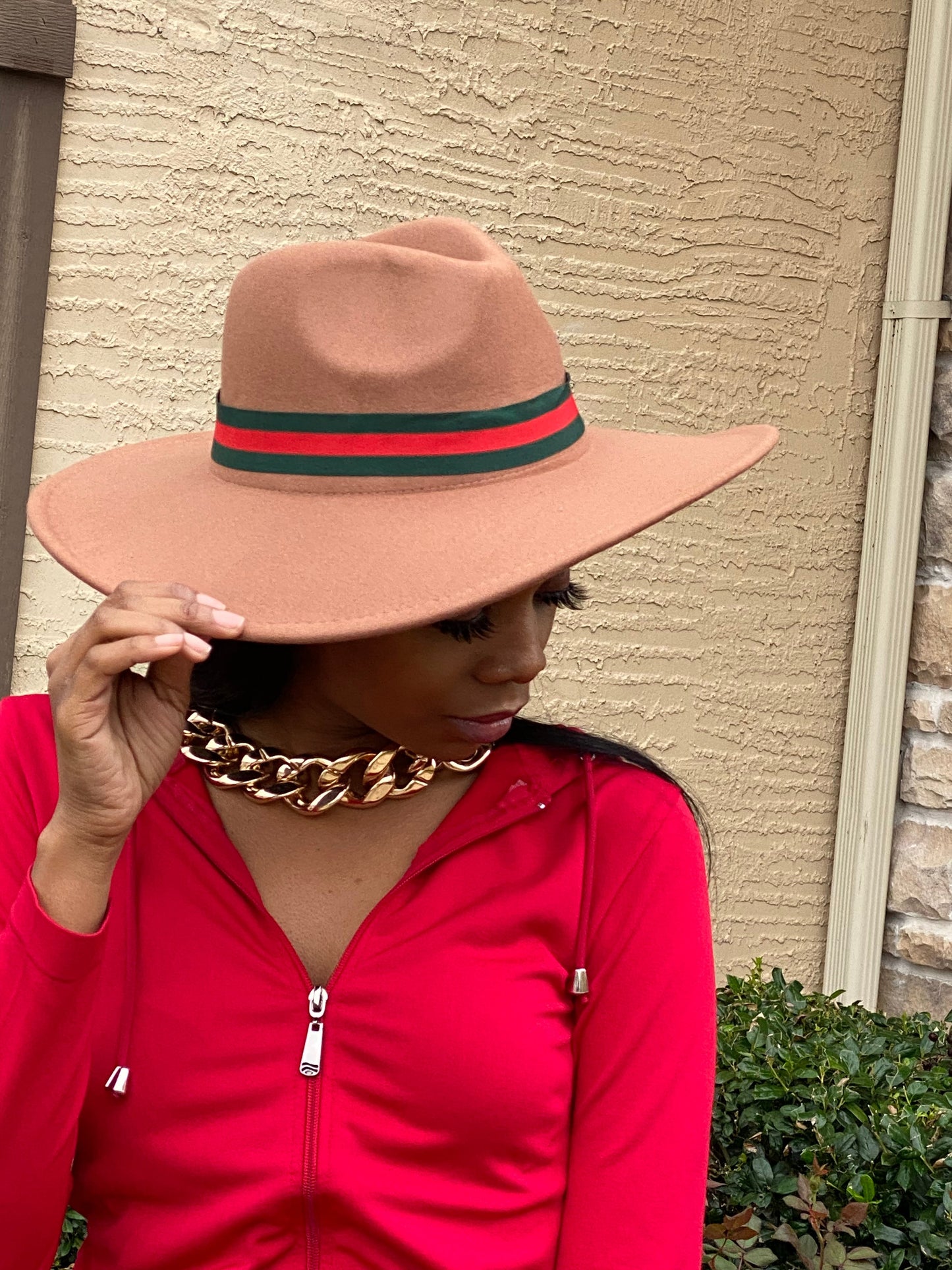 Luxe Fedora Tan W