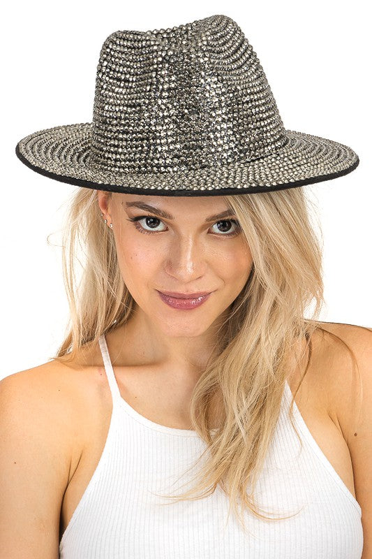 Bling Cowgirl Fedora Charcoal
