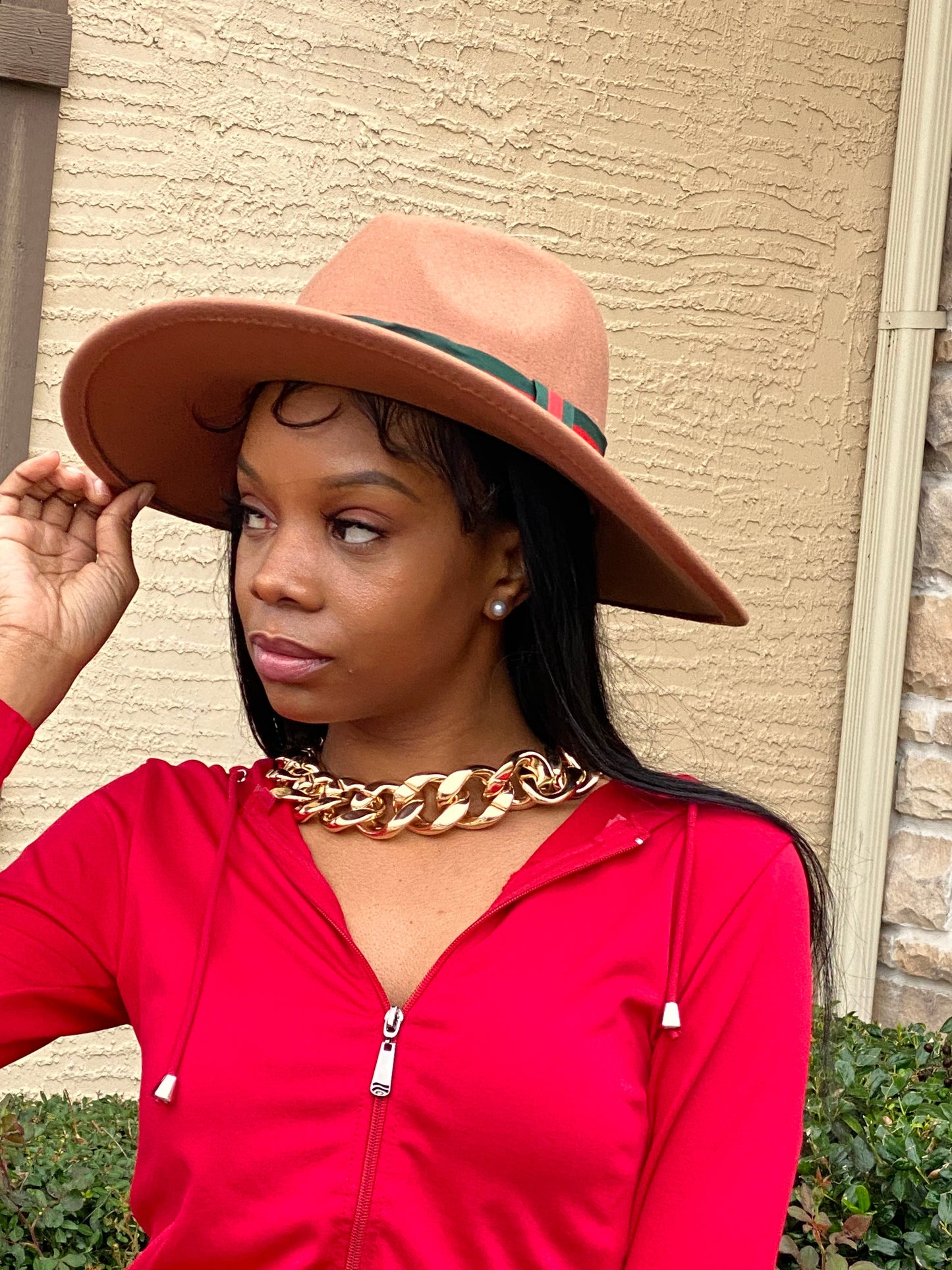Luxe Fedora Tan W