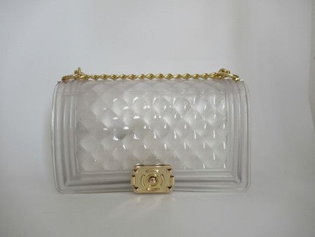 CLEAR QUILT JELLY PURSE