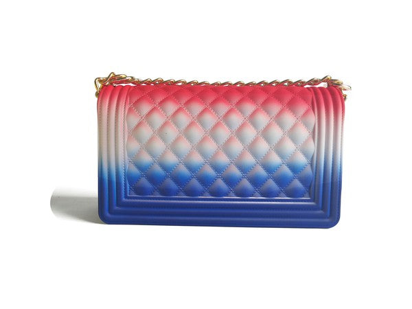 QUILT JELLY PURSE RED BLUE