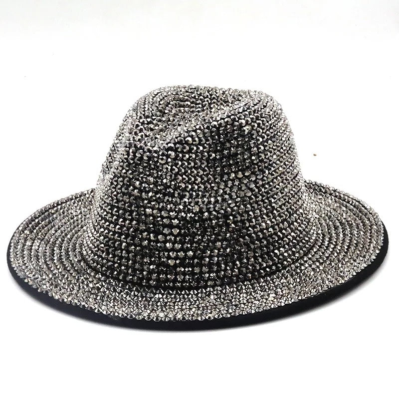 Bling Cowgirl Fedora Charcoal