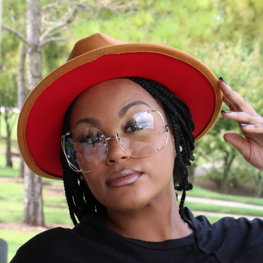 Tan Red Fedora