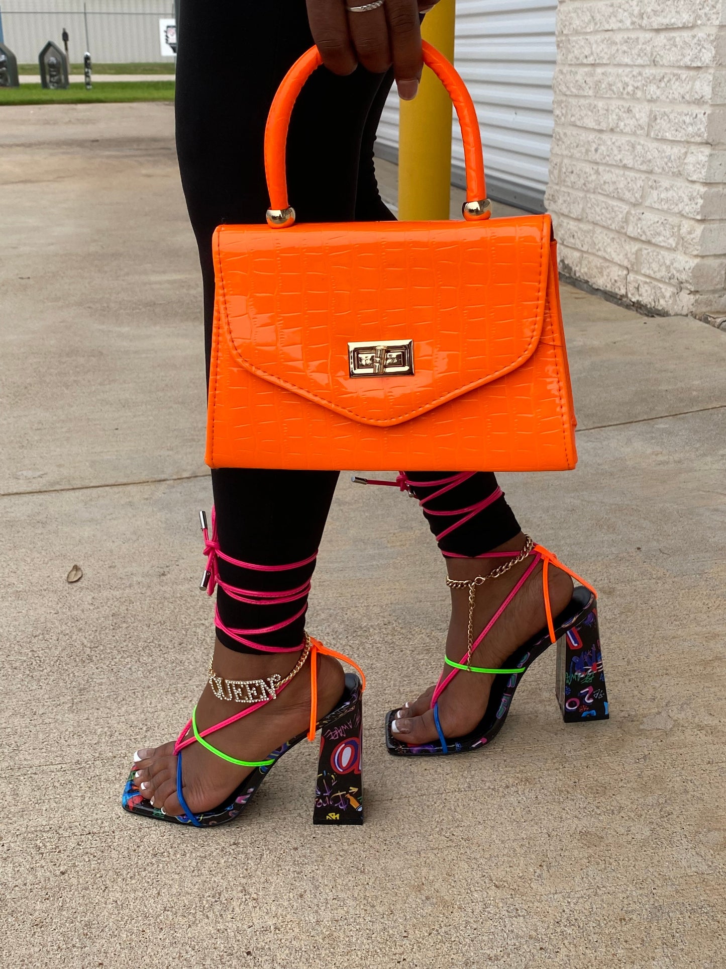 Rella Handbag Neon Orange