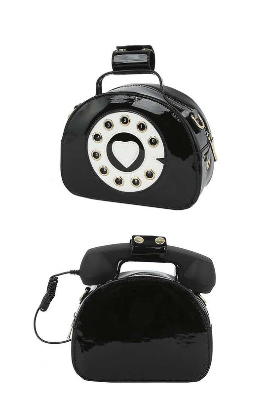 Glossy Telephone Crossbody Yellow