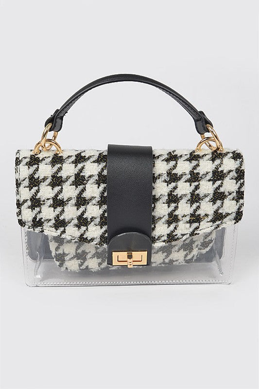 Houndstooth Transparent Purse