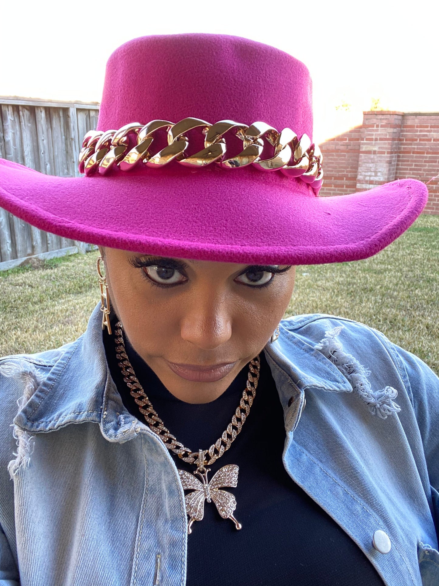 Chain Fedora Fuchsia