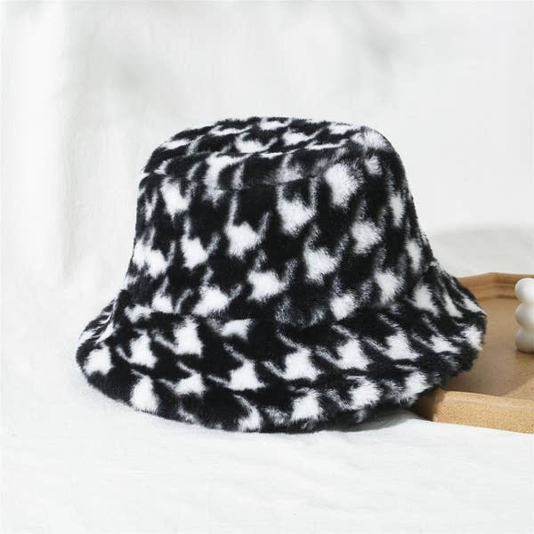 Houndstooth Bucket Hat