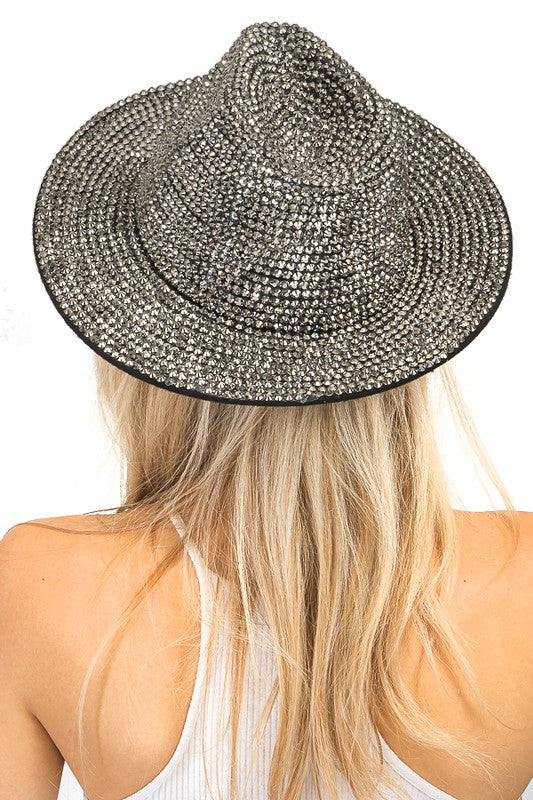 Bling Cowgirl Fedora Charcoal