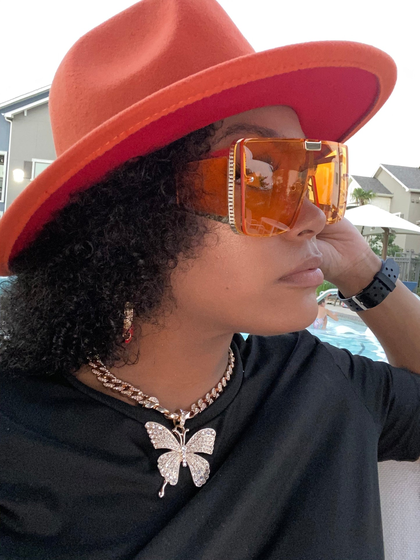 Orange Red Fedora