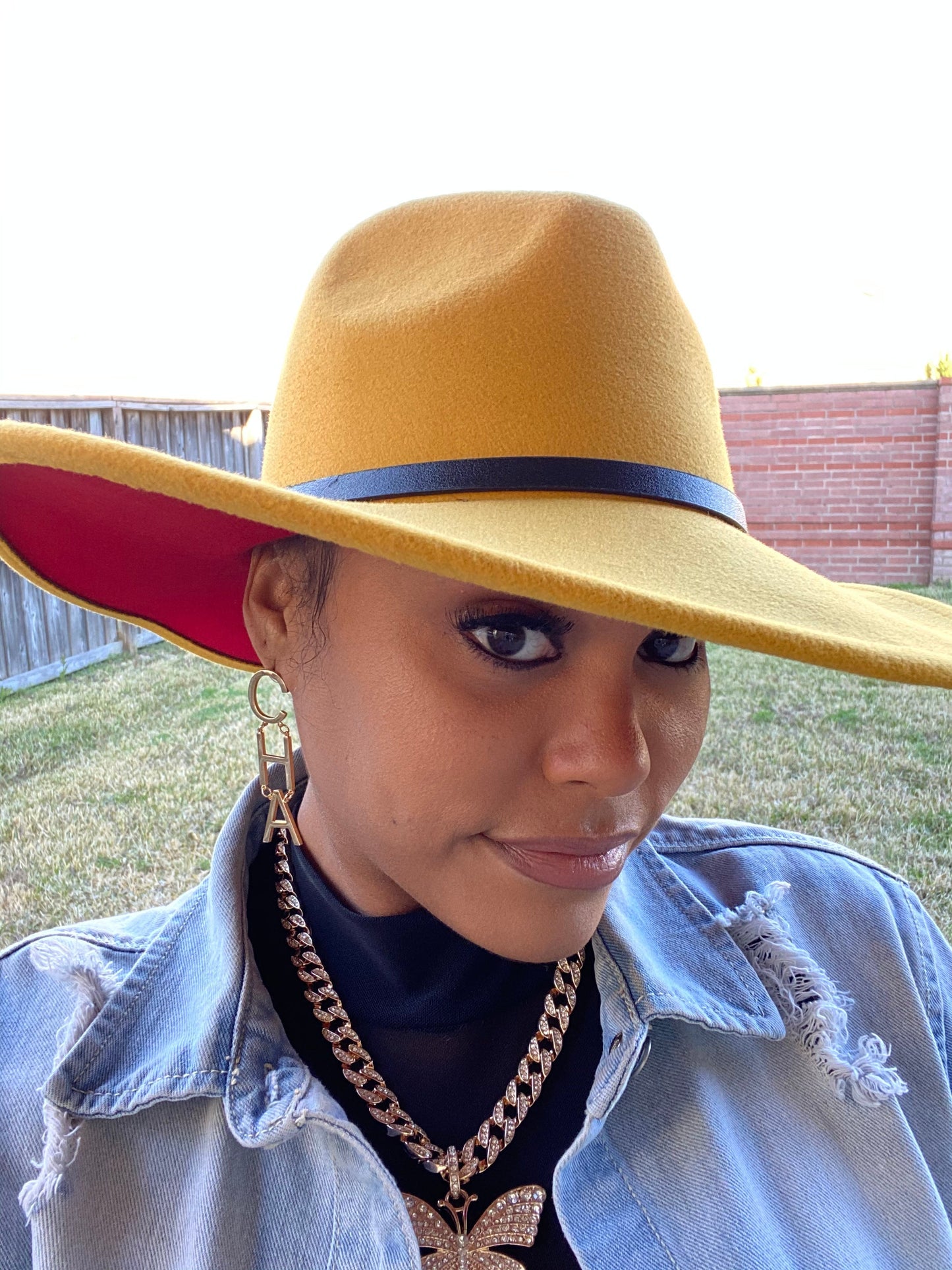 Mustard Red Fedora W