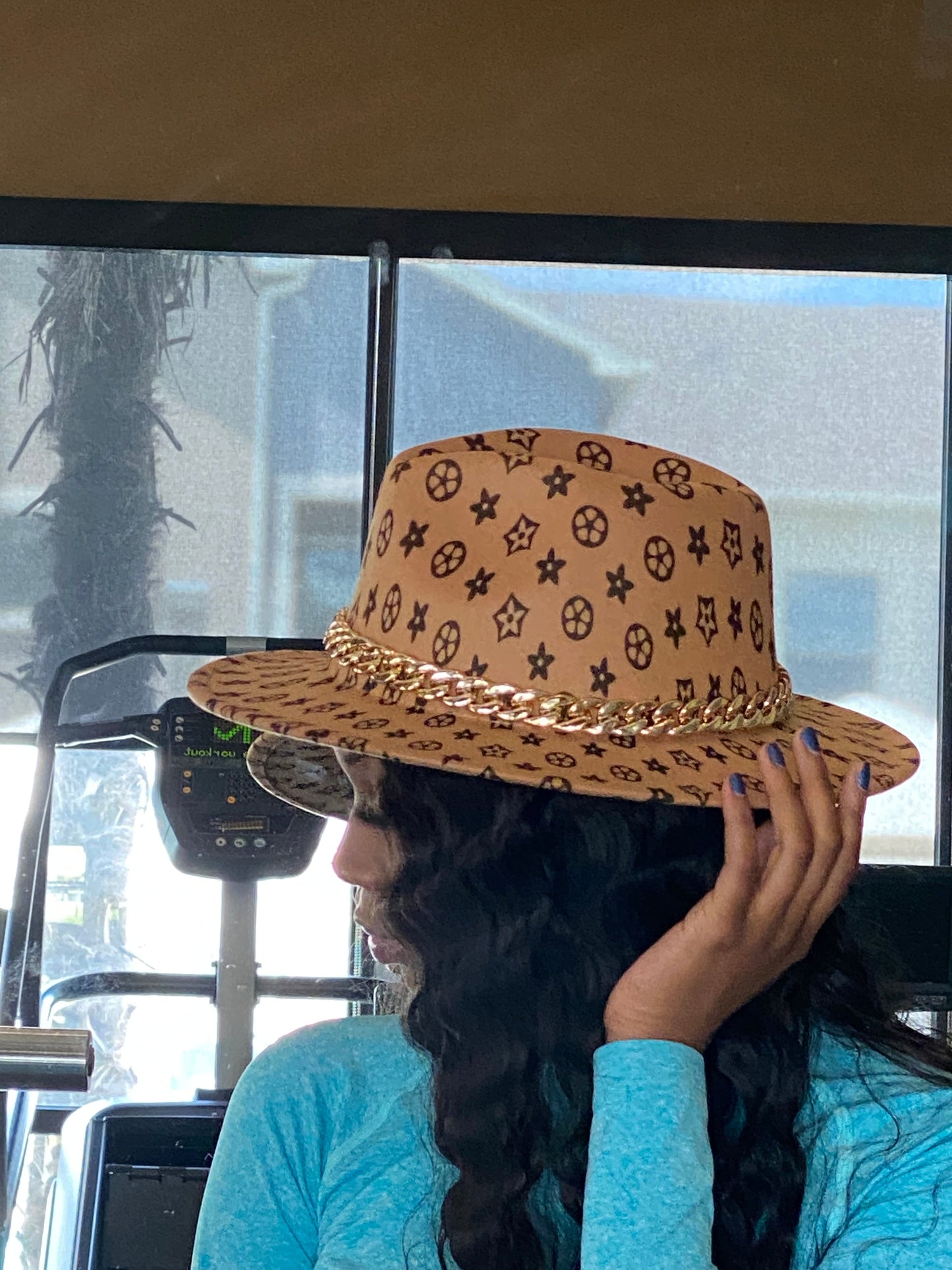 Luxury Chain Fedora Camel SM