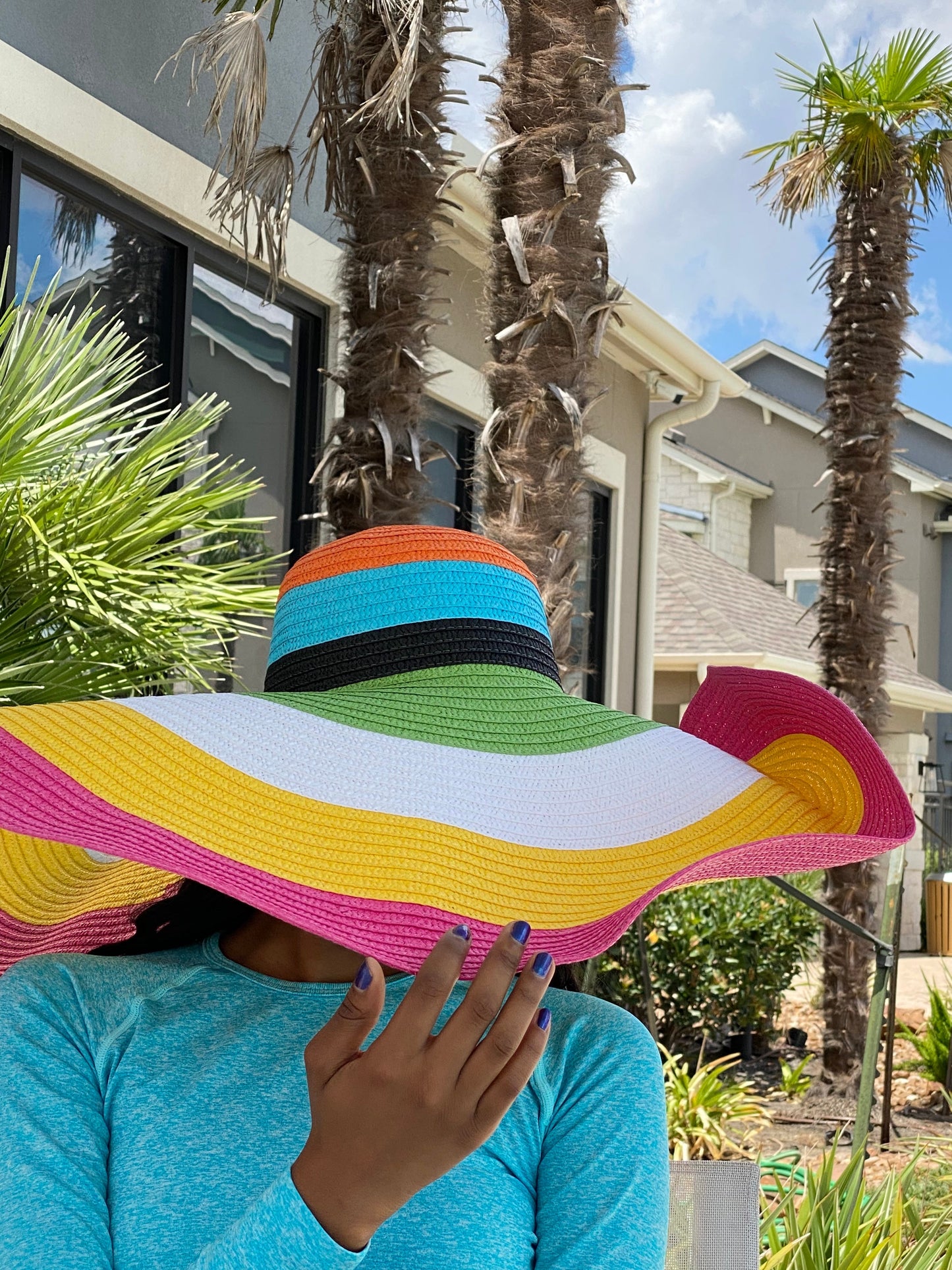 Big Oversized Floppy Sun Hat Multi