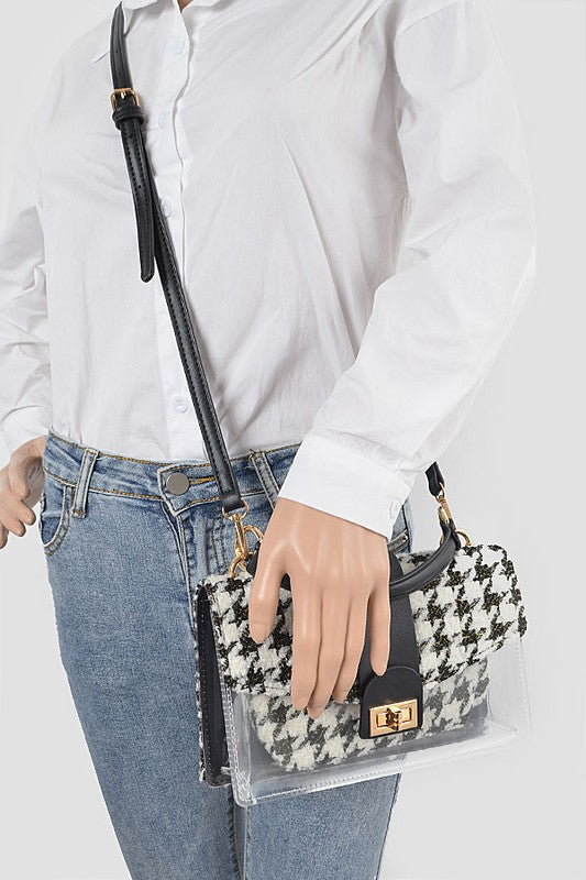 Houndstooth Transparent Purse